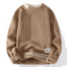 Męski Sweter Dzianinowy – Casual Wygodny Sweter z Paskami