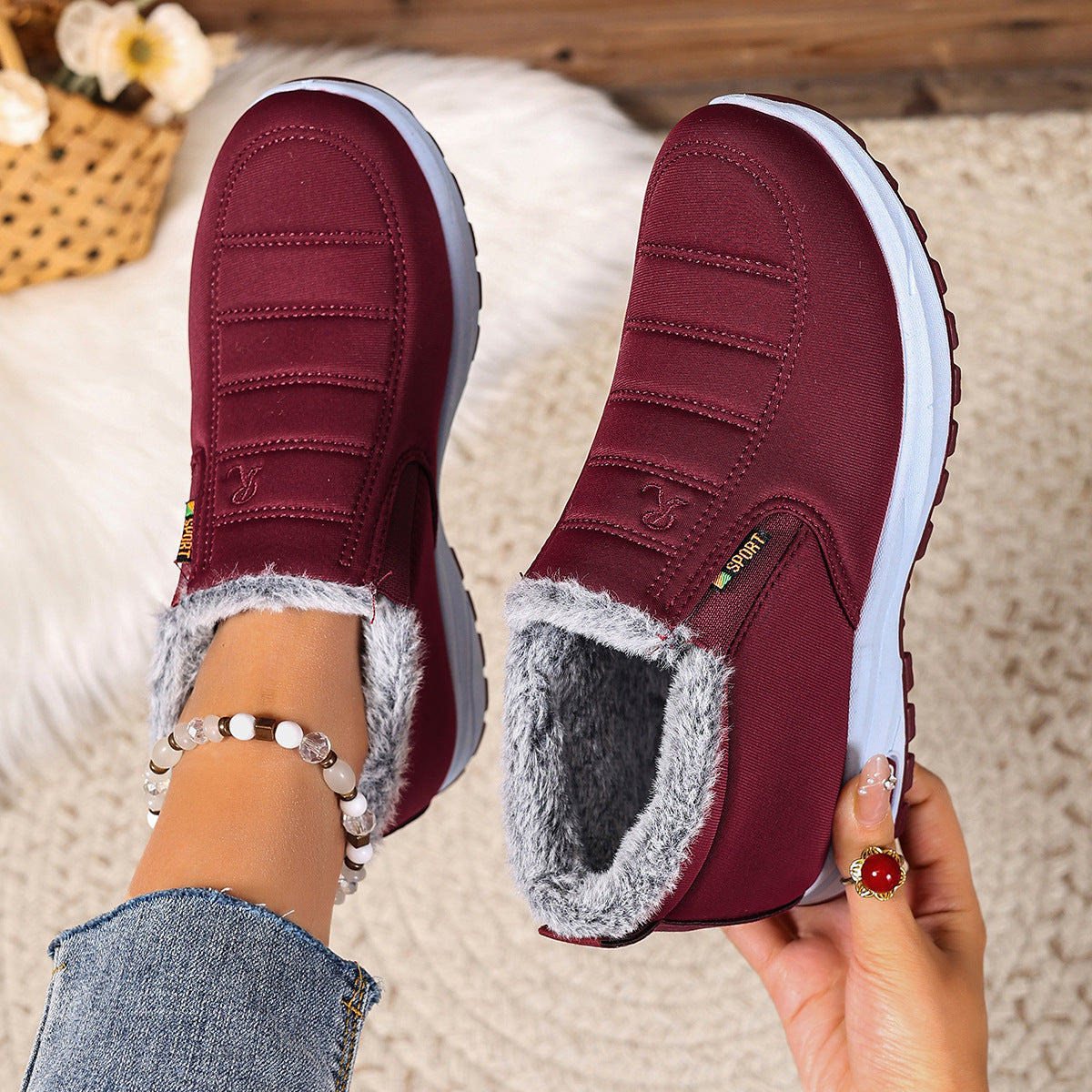 Damskie ciepłe buty zimowe – Wygodny i ocieplany design