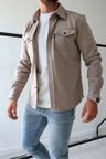 Koszula męska overshirt – wszechstronna shacket z zapięciem na guziki
