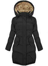 Długa Pikowana Damska Kurtka Zimowa z Kapturem – Ciepła i Stylowa