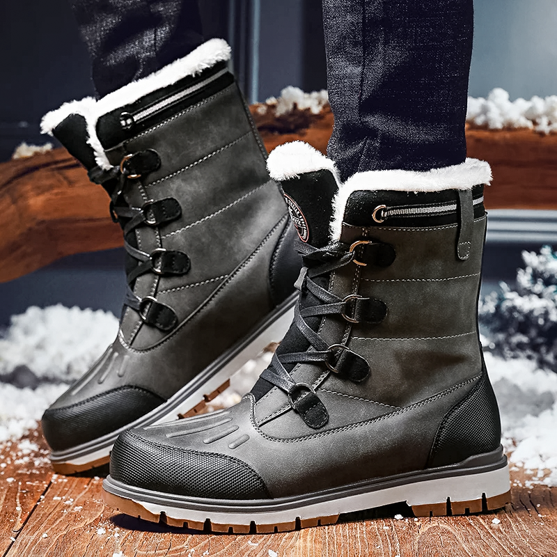 Męskie Buty Zimowe z Ciepłą Podszewką – Wygodny Uchwyt i Outdoorowy Styl