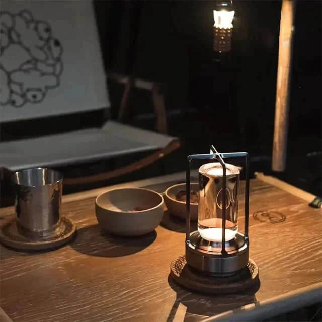 Nowoczesna lampa LED latarnia – nastrojowa dekoracyjna lampa stołowa