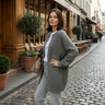 Oversize Sweter Z Guzikami Relaxed Fit Damski Casual