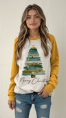 Damski Sweter Świąteczny – Merry Christmas Bluza z Motywem Choinki