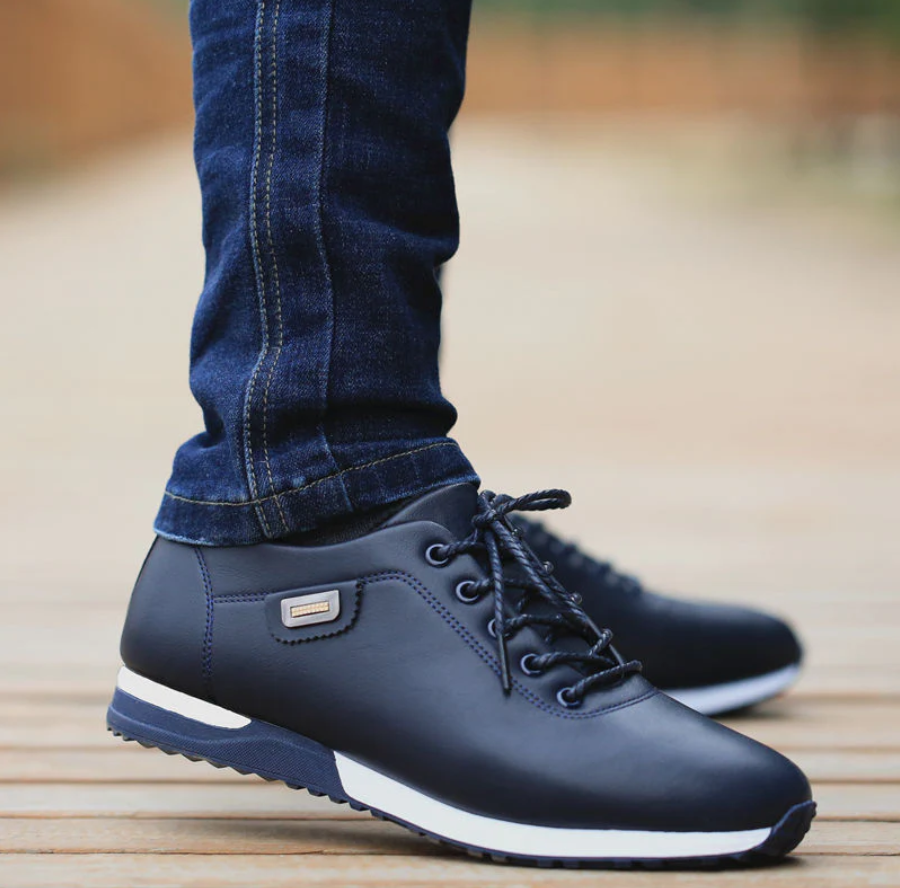 Casual męskie sneakersy z welurową podszewką - ciepłe i wygodne