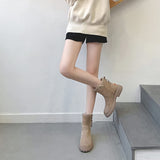 Damskie zimowe kozaki – Ciepłe ocieplane kozaki z zamkiem