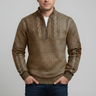 Męski sweter z krótkim zamkiem skandynawski design