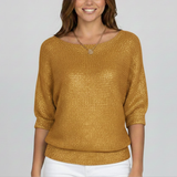 Damski sweter z dekoltem typu scoop – elegancki i wygodny krój