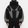 Męska bluza z kapturem z wbudowaną kominiarką streetwear
