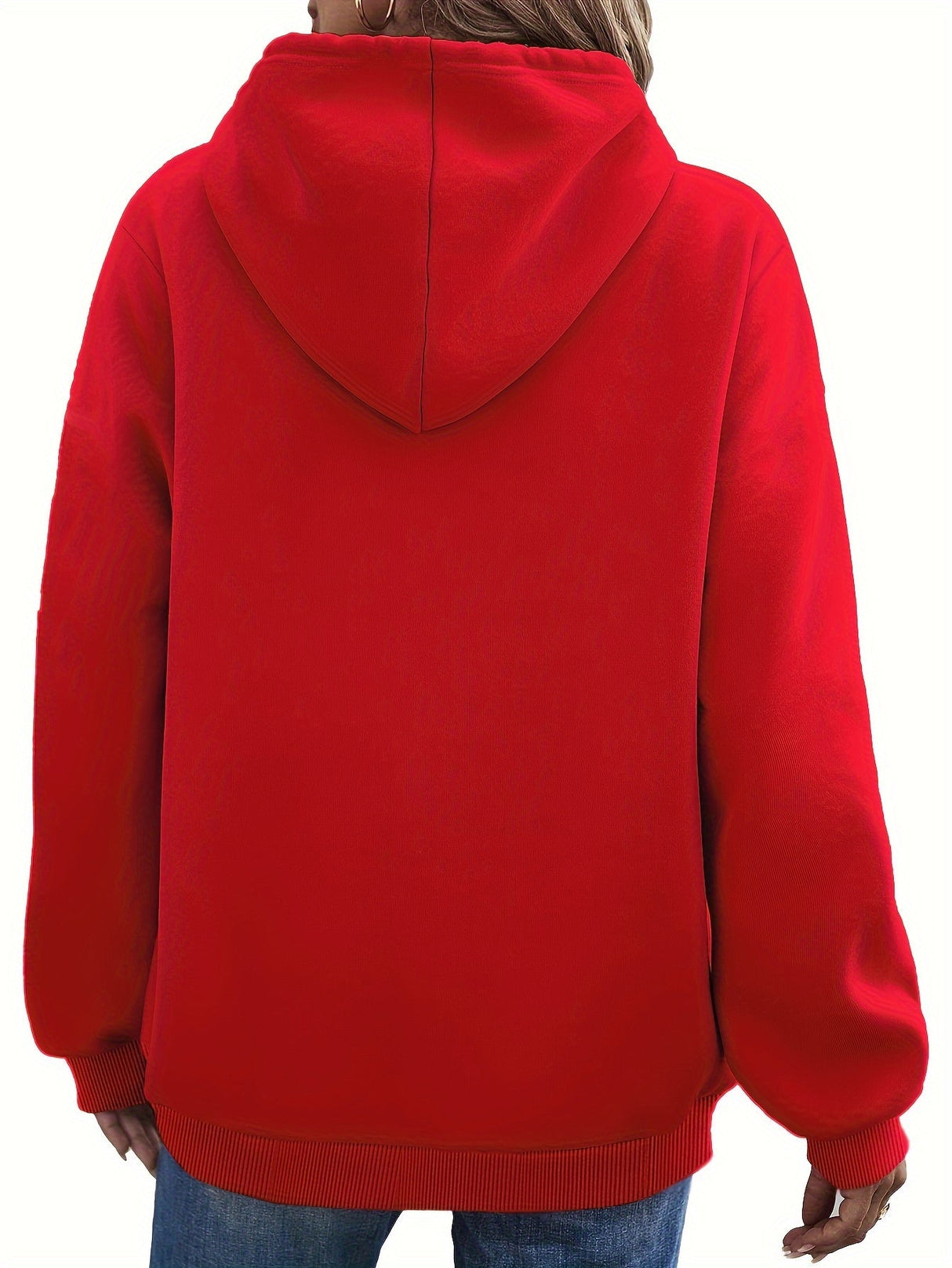 Damska bluza świąteczna z nadrukiem jamnika – ciepła zimowa bluza