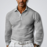 Męski sweter polo z długim rękawem i klasycznym kołnierzykiem