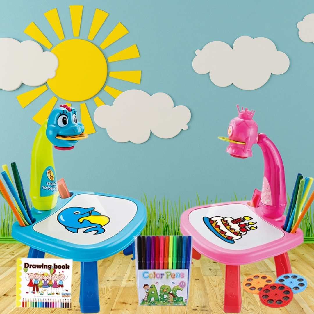 Projektor Stolik do Rysowania – Kreatywny Zestaw do Projekcji Światła dla Dzieci