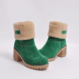 Ciepłe Ocieplane Zimowe Kozaki Damskie