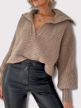 Sweter dzianinowy o luźnym kroju na każdą okazję
