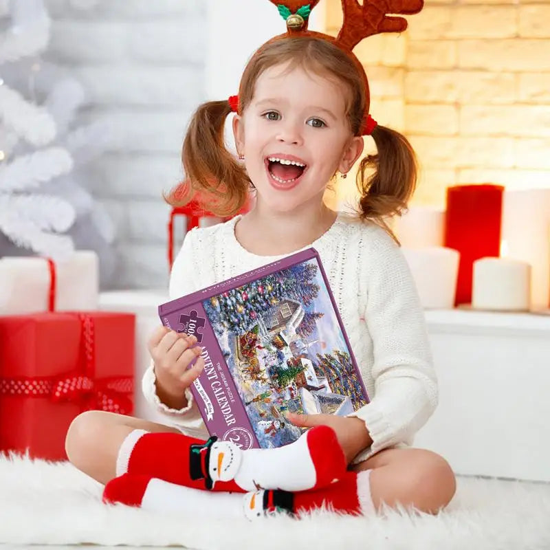 Kalendarz Adwentowy Puzzle – 24 Dni Świąteczna Układanka 1000 Elementów