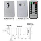 Świąteczne Gwiezdne Kurtyny LED – Oświetlenie Okienne z Gwiazdkami