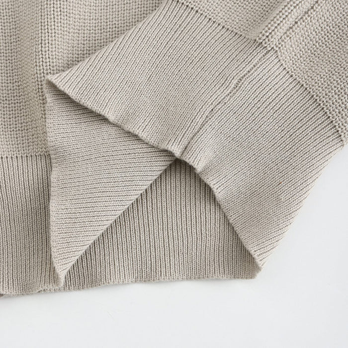 Męski sweter z półzamkiem i kołnierzem – Nowoczesny dzianinowy pulower