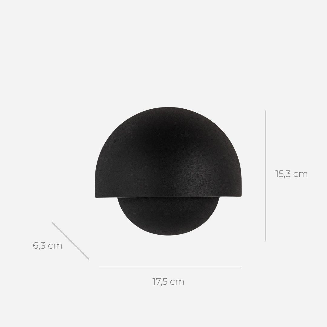 Nowoczesna lampa ścienna z półokrągłym designem do oświetlenia nastrojowego