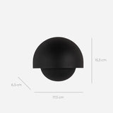 Nowoczesna lampa ścienna z półokrągłym designem do oświetlenia nastrojowego