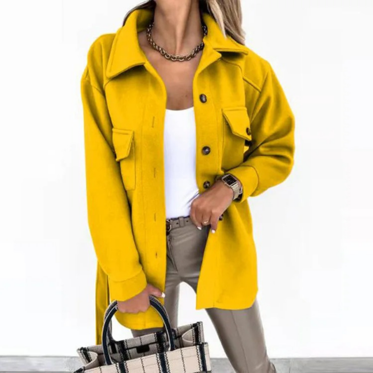 BreezeCove Letni Płaszcz - Długi i Elegancki Płaszcz dla Wygody i Stylu