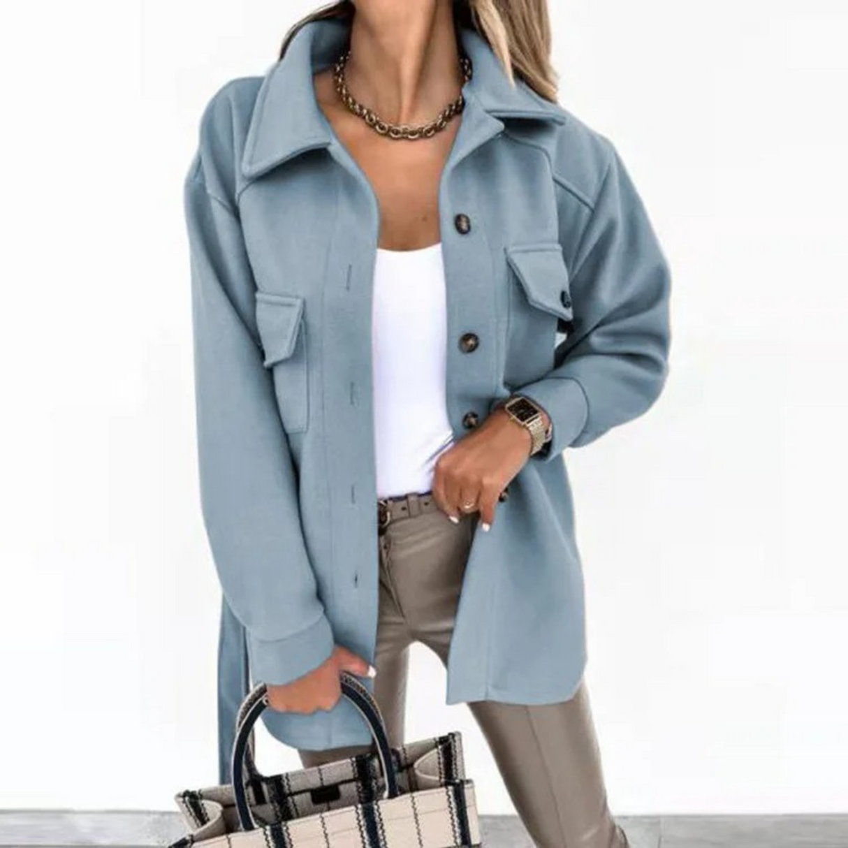 BreezeCove Letni Płaszcz - Długi i Elegancki Płaszcz dla Wygody i Stylu