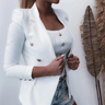 RetroChic Marynarka - Elegancka Marynarka Dwurzędowa dla Kobiet