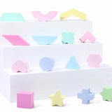 Drewniana Sorterka Kształtów – Montessori Sorter z Kolorowymi Klockami