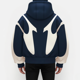 Męska bluza z kapturem z wbudowaną kominiarką streetwear