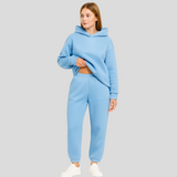 Damski zestaw loungewear – wygodna bluza z kapturem i spodnie
