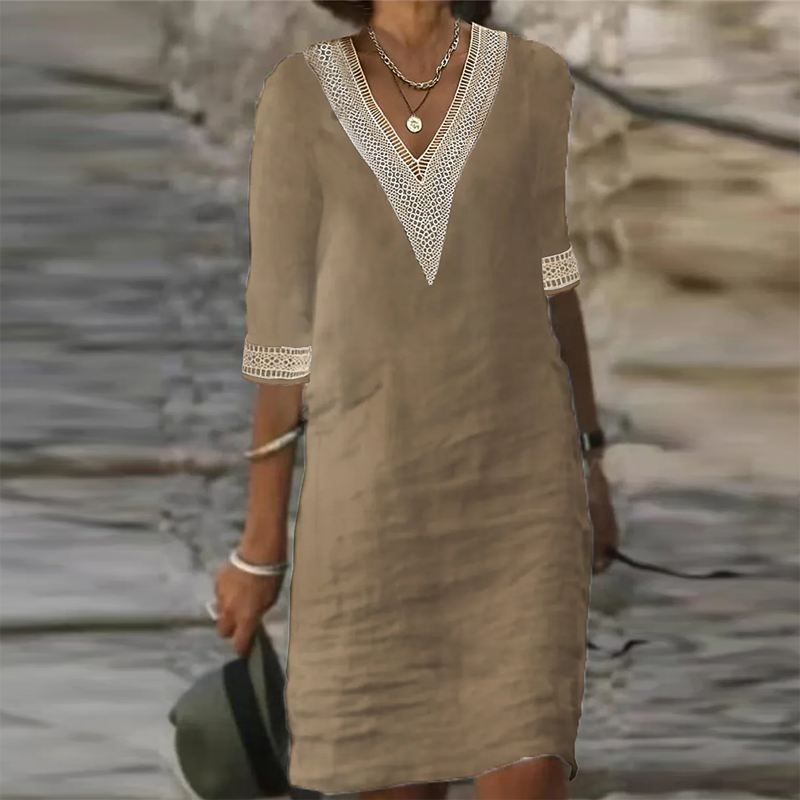 Sukienka Letnia Zwiewna Elegancka Luźna Damska Casual Styl