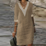 Sukienka Letnia Zwiewna Elegancka Luźna Damska Casual Styl