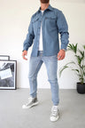 Koszula męska overshirt – wszechstronna shacket z zapięciem na guziki