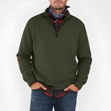 Męski sweter z półzamkiem casual i wygodny
