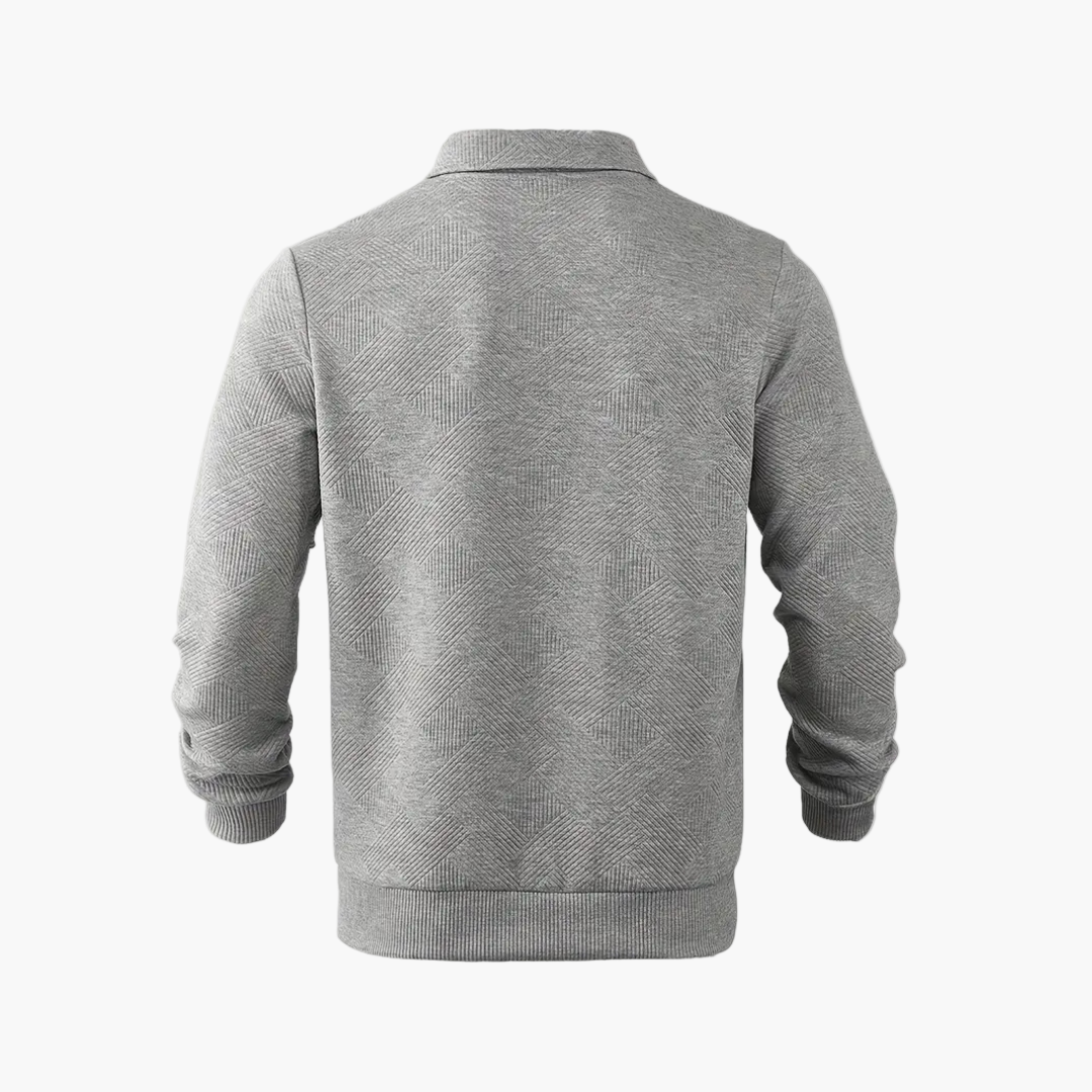 Męski sweter polo z zamkiem – Klasyczny i wygodny design