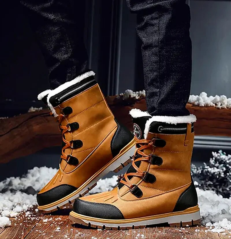 Męskie Buty Zimowe z Ciepłą Podszewką – Wygodny Uchwyt i Outdoorowy Styl