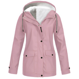 Fleece Podszyta Kurtka Przeciwdeszczowa na Zimową Aurę