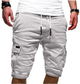 Męskie szorty cargo z elastycznym pasem i kieszeniami