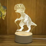 3D Dino LED Lampa – Nocna Lampka dla Dzieci z Kolorowym Światłem