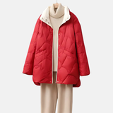 Damska krótka pikowana kurtka – ciepła stylowa zimowa kurtka z kołnierzem