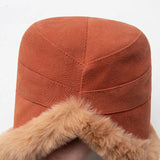 Damski zimowy kapelusz bucket – ciepły kapelusz z miękkim rondem