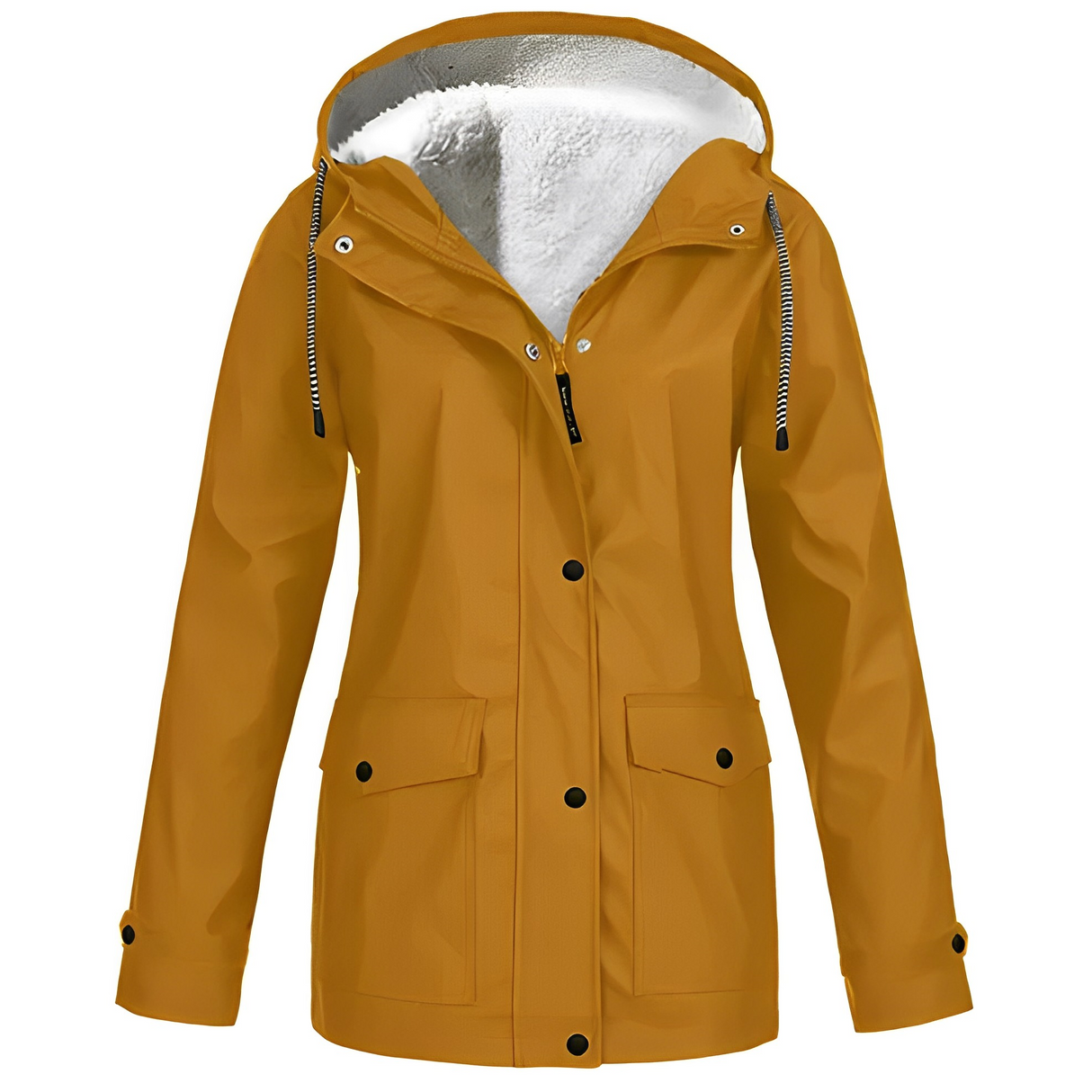 Fleece Podszyta Kurtka Przeciwdeszczowa na Zimową Aurę