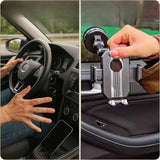 Regulowany uchwyt samochodowy na telefon z ramieniem 360° i podstawą na deskę rozdzielczą