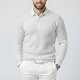 Męski Sweter Polo – Dzianinowy i Ponadczasowy Design