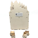 Drewniany Kalendarz Adwentowy z Podświetleniem – Wielokrotnego Użytku Kalendarz Świąteczny 24 Przegródki