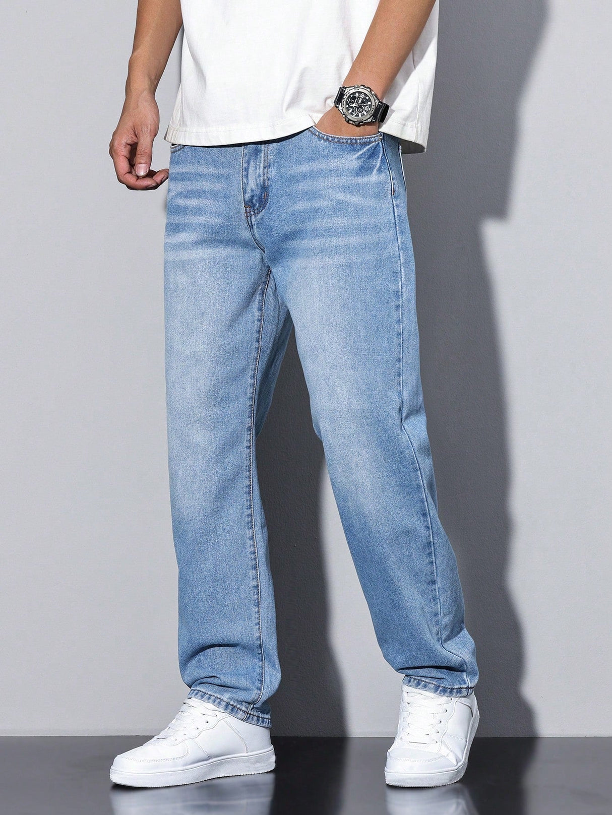 Męskie Baggy Jeans – Luźne Jeansy z Streetwearowym Stylem
