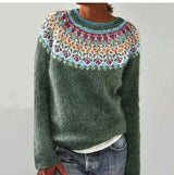 Sweter retro z wygodnym krojem i stylowym designem