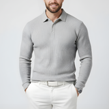 Męski Sweter Polo – Dzianinowy i Ponadczasowy Design