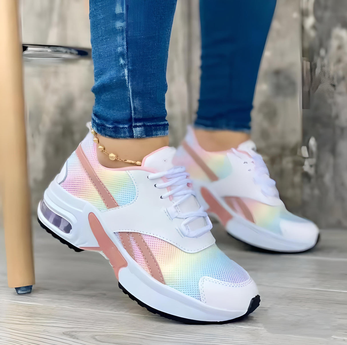 Lekkie Oddychające Wygodne Damskie Sneakersy