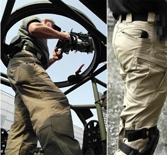 Spodnie Outdoorowe Z Kieszeniami Ergonomiczny Krój Męskie Casual