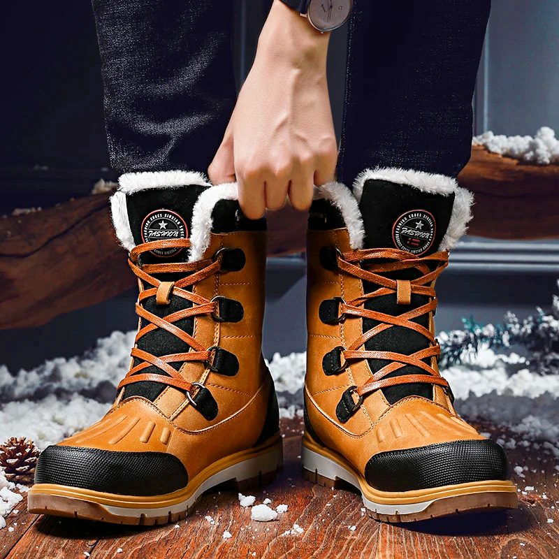Męskie Buty Zimowe z Ciepłą Podszewką – Wygodny Uchwyt i Outdoorowy Styl